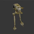 Mechanical Character Walker Robot Design With Long Legs And Detailed Structure 3d model