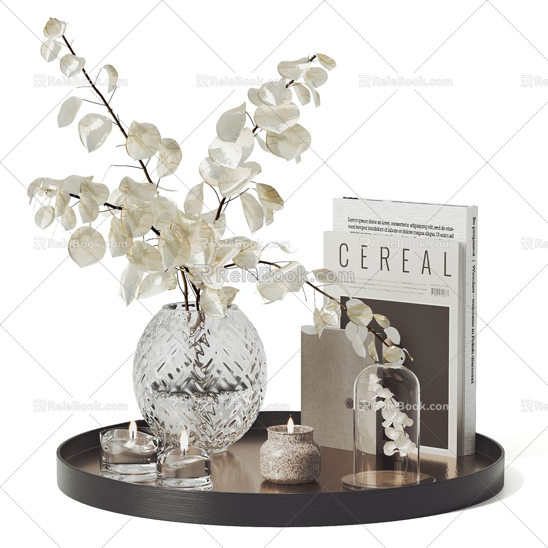 Modern Ornaments Combination Glass Vase Ornaments model