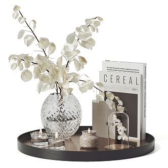 Modern Ornaments Combination Glass Vase Ornaments 3d model