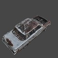 Abandoned cars. 3d model