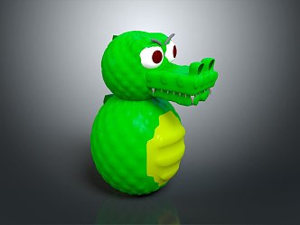 Modern game character crocodile avocado Nile crocodile carnivore 3d model