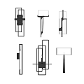 Modern Wall Lamps Featuring Various Sleek Geometric Designs And Styles 3d model