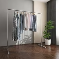 Modern Drying Rack Steel Pipe Drying Rack 3d model
