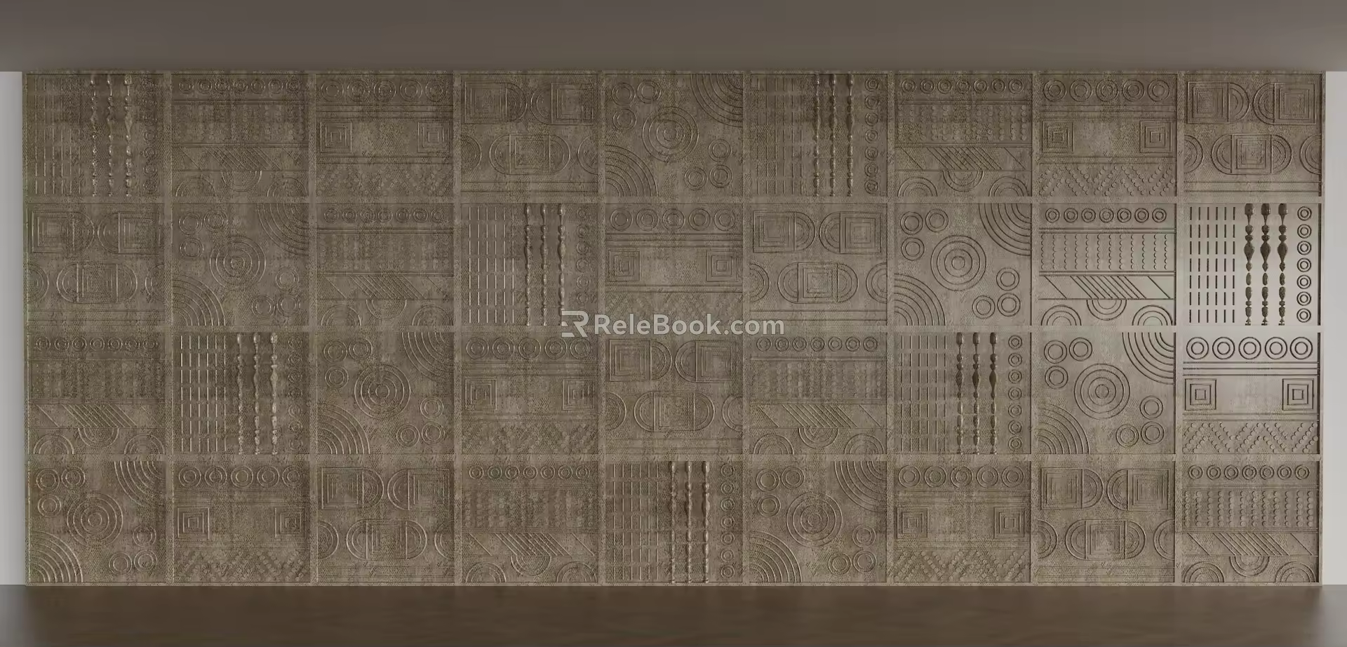 New Chinese Decorative Modeling Wall 3d model