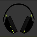 Sleek Modern Black Over ear Headphones With Yellow Accents And Comfortable Earpads