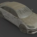 Scrapped car abandoned car broken car broken car broken car old car broken car low face number low model simple model game sub-era film and television level super realistic 3d model