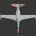 Sleek Silver Passenger Plane With Transparent Cockpit And Orange Stripe Tail Design