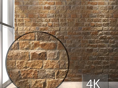 Decorative Textured Brick Wall Component for Interior Design in 4K High Resolution 3d model