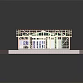 Wooden House Construction Frame Structure With Roof Truss And Windows On Green Grass