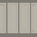 White Door Panels With Decorative Borders And Elegant Patterns For Interior Use 3d model