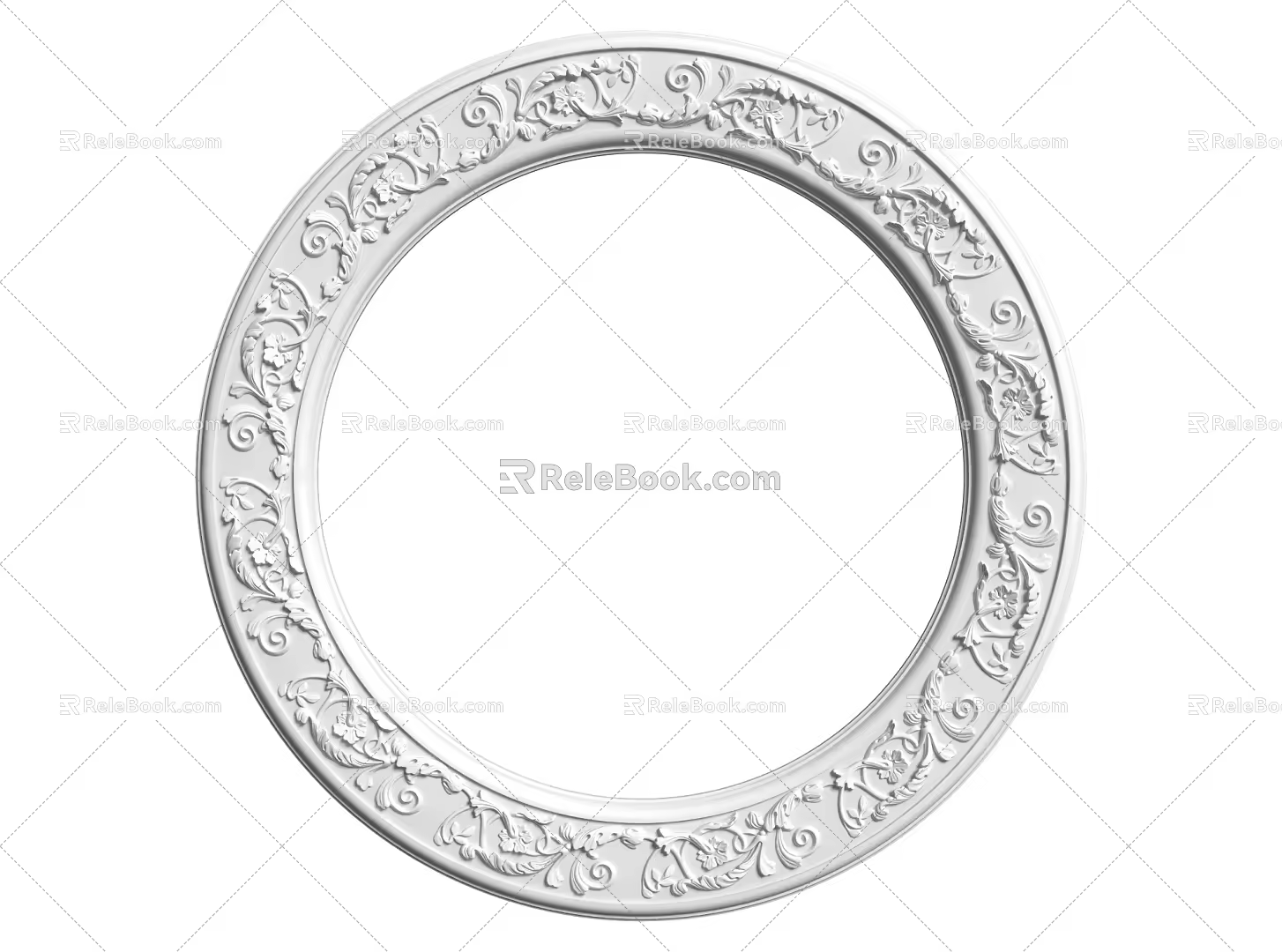 European-style lamp panel gypsum component carved 3d model