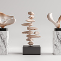 Modern Sculpture Abstract Sculpture Combination 3d model