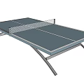 Sturdy Green Ping Pong Table With White Net Metal Legs Stable Design Sports Equipment