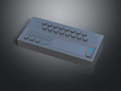 Modern Electronic Control Panel With Multiple Knobs And Buttons For Professional Use 3d model
