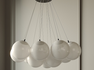 Glass ball chandelier model