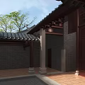 Ancient Ancestral Hall Ancestral Hall with Lights Without Later Period 3d model