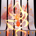 Artistic Photo Spot With Goldfish Streamers Screen Stripes And Yellow Dots