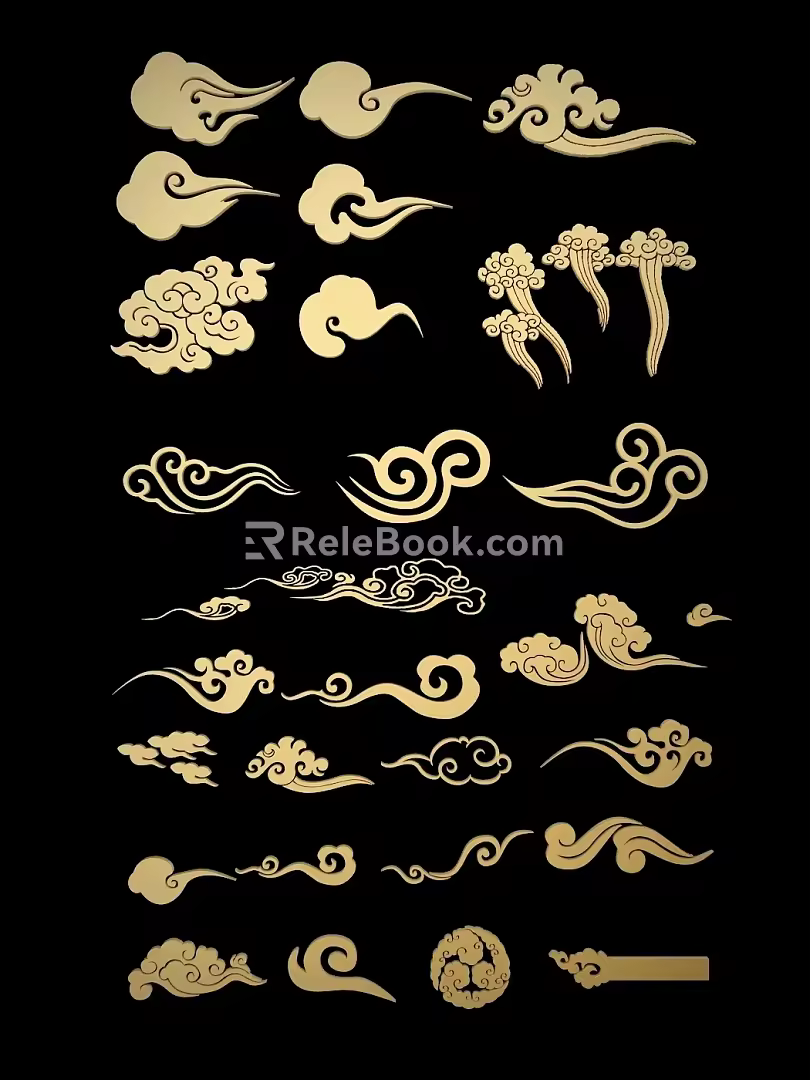 Xiangyun Chinese Pattern Traditional Pattern Chinese Carved Chinese Xiangyun 3d model