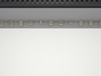 Chinese New Chinese Beam 3d model