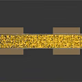 Golden Music Note Sculpture Decor With Sparkling Metal Frame Design