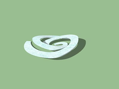 Outdoor Chair With Unique Spiral Curved Design White Color For Garden Patio Use 3d model