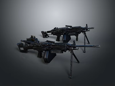 rifle semi-automatic rifle combat rifle battle rifle carbine war rifle attack rifle 3d model