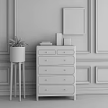 Modern Bucket Cabinet Simple Bucket Cabinet Entrance Cabinet 3d model