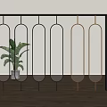 Partition Screen Glass Partition Glass Screen Partition Wall 3d model