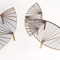 Modern Fan Shaped Pergola With Metal Frame And Transparent Glass Panels Design