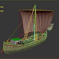 new chinese-style ship ancient ship ancient warship large ancient ship ancient warship 3d model