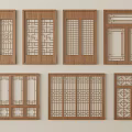 Carved Wooden Window Designs With Traditional Lattice Patterns And Decorative Frames