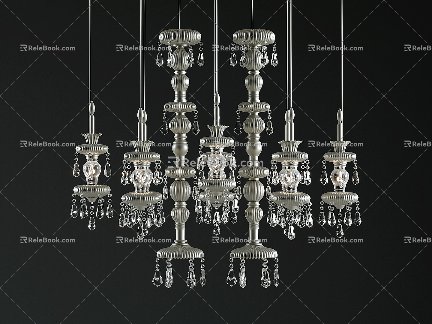 Modern chandelier 3d model