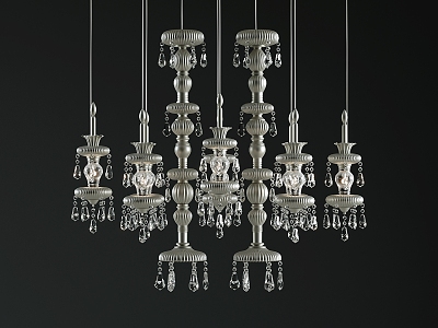 Modern chandelier 3d model