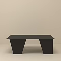 Black Modern Coffee Table With Unique Leg Structure For Living Room