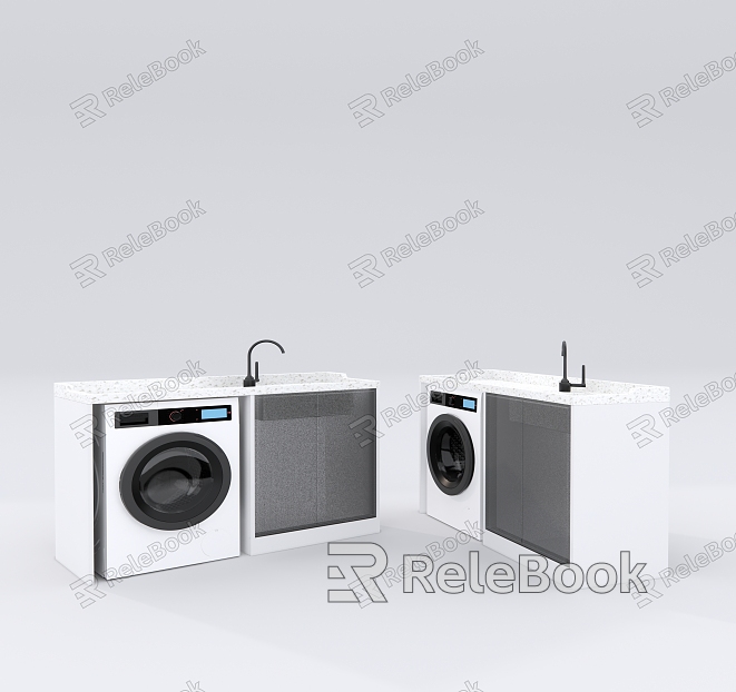 Modern Washing Machine Laundry Cabinet Washing Machine model