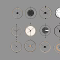 Simple Clock Combination Creative Wall Clock Wall Decorative Wall Clock Nordic Iron Clock Wall Clock 3d model