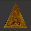 Scenic Ancient Egyptian Pyramid Landscape With Intricate Carvings And Sphinx Details