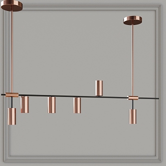 Modern Chandelier Small Chandelier Long Strip Chandelier 3d model