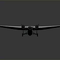 Vintage CCCP Biplane Airplane Model With White Body And Black Details