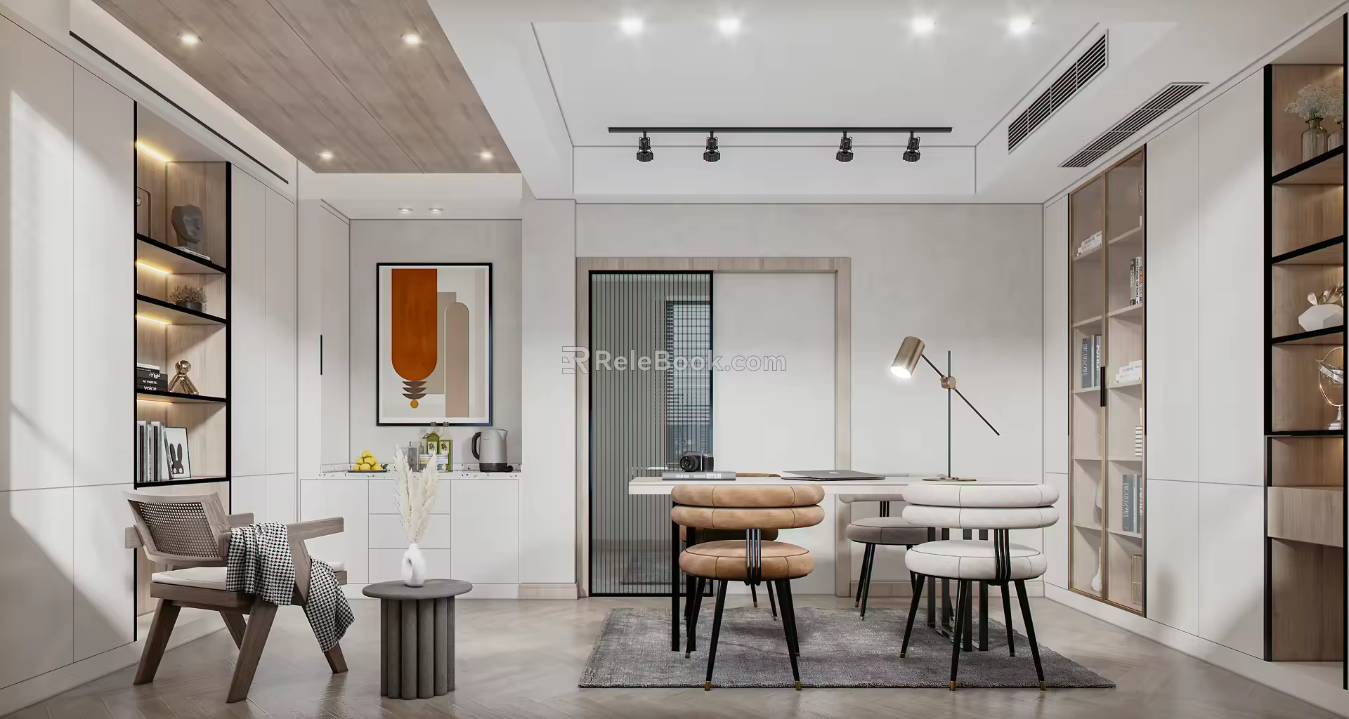 Modern study 3d model