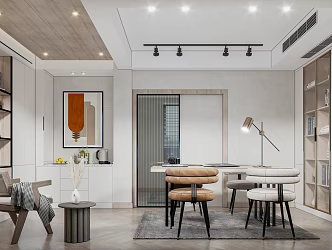 Modern study 3d model