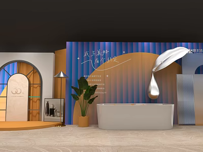 Water drop leaf metal plant picture frame lamp floor lamp light box bathtub ocean ball morning clock-in area 3d model