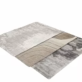 Modern Square Rugs With Neutral Tones And Textured Patterns For Home Decor 3d model