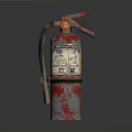 Building Safety Red Fire Extinguisher Device With Instruction Label