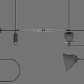 Modern Contemporary Chandelier With Metal Structure And Unique Fabric Shades For Interior Decoration