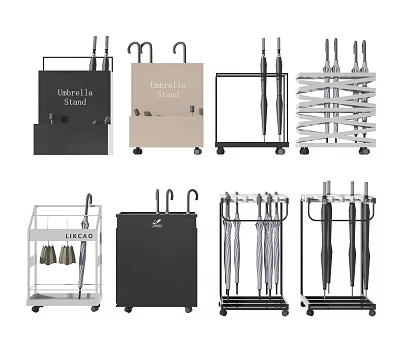 Modern Umbrella Rack 3d model
