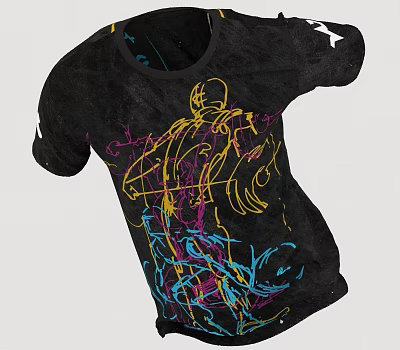 T-shirt with short sleeves 3d model T-shirt with short sleeves 3d model