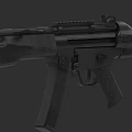 Tactical Rifle Design Featuring Detailed Barrel Magazine Grip And Rail
