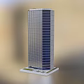 Modern Commercial Complex High Rise Building With Glass Facade And Multiple Floors