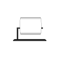 Modern Black Wall Mounted Toilet Paper Holder With White Roll For Bathroom